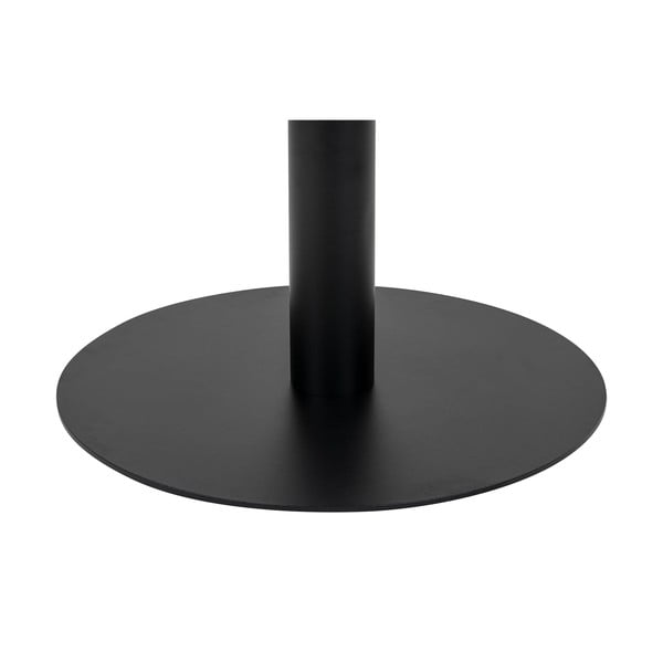 Bielo–čierny okrúhly konferenčný stolík s doskou v dekore mramoru 70x70 cm Bolzano – House Nordic-image-3