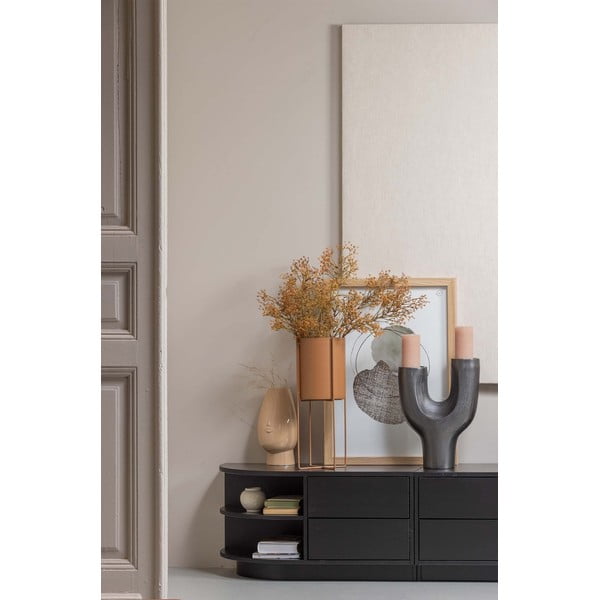 Čierna TV zostava z borovicového dreva 358x210 cm Finca – WOOOD-image-1