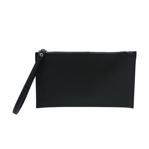 Čierna listová kabelka / kabelka z pravej kože Andrea Cardone Larrona