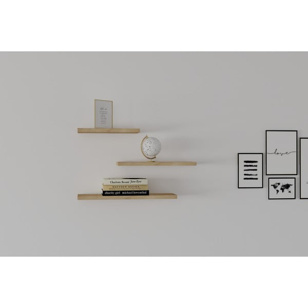 Polica v dekore duba v súprave 3 ks Leila - Kalune Design-image-3