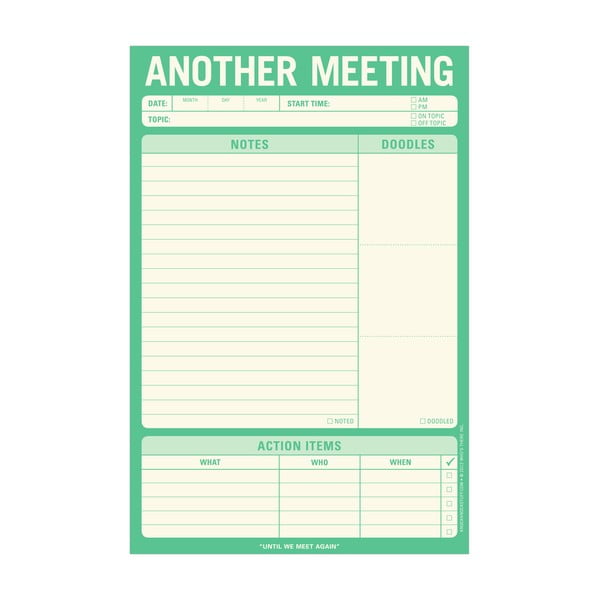 Zápisník na zaznamenávanie schôdzok Another Meeting