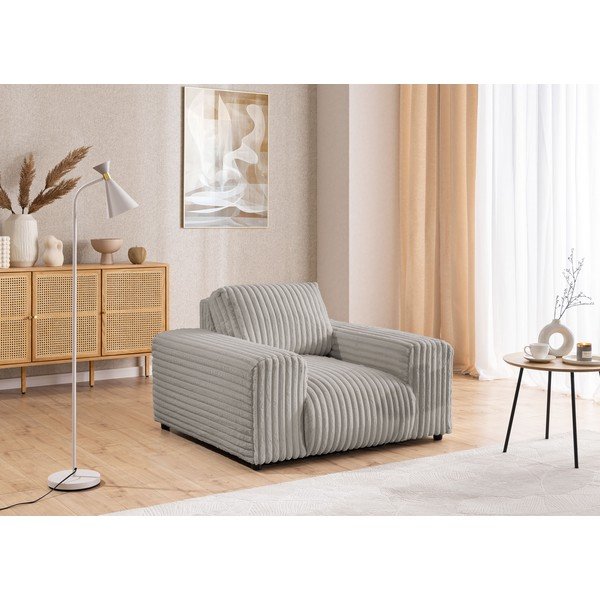 Svetlosivé menčestrové kreslo Justin – Ropez-image-4