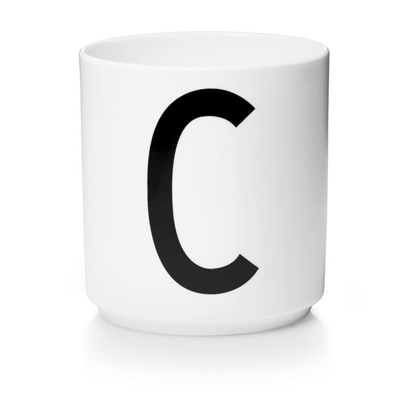 Biely porcelánový hrnček Design Letters Personal C