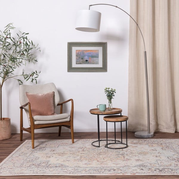 Krémovobiely koberec 200x290 cm Flores – Asiatic Carpets-image-1