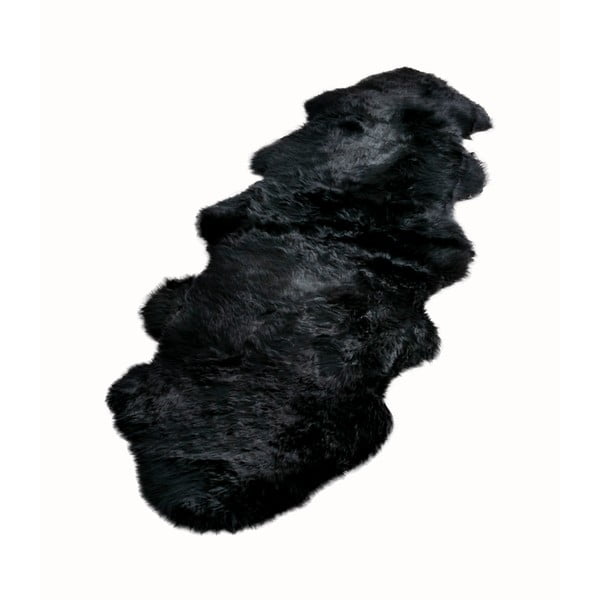Čierna ovčia kožušina Native Natural Double, 60 x 240 cm