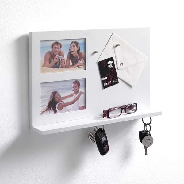 Nástenný magnetizovaný panel s fotorámikmi na 2 fotografie Tomasucci Reminder, 27 × 39,5 x 7 cm
