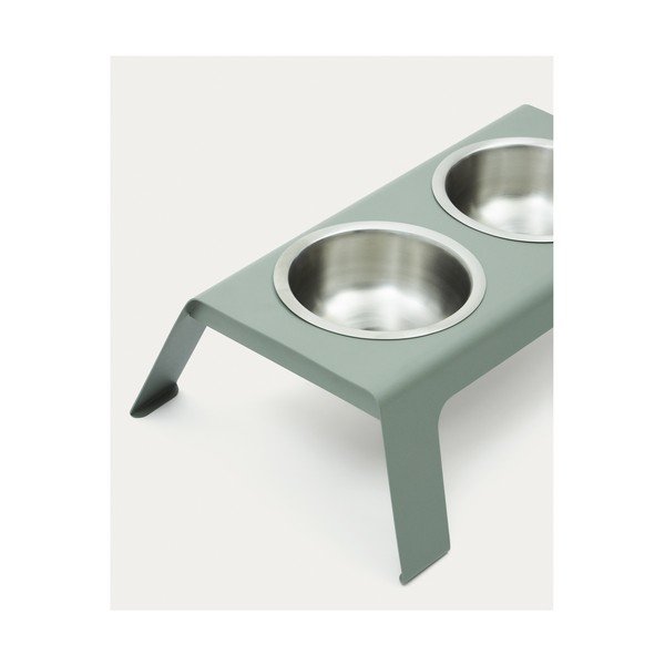Súprava misiek s podstavcom pre psa z nehrdzavejúcej ocele Rocky – Kave Home-image-1