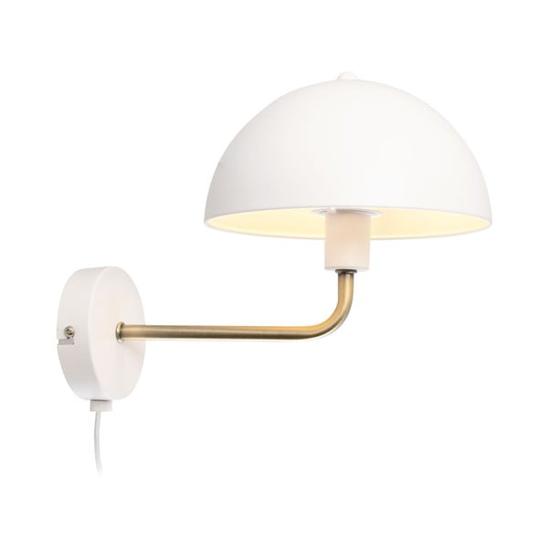 Nástenná lampa v bielo-zlatej farbe Leitmotiv Bonnet, výška 25 cm-image-4