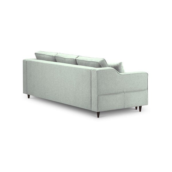 Svetlozelená trojmiestna rozkladacia pohovka s úložným priestorom Mazzini Sofas Narcisse-image-4