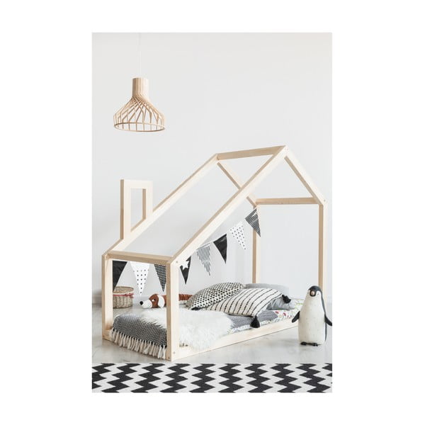 Domčeková posteľ z borovicového dreva Adeko Mila DM, 90 × 200 cm