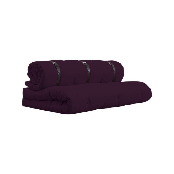 Variabilná pohovka s koženými popruhmi Karup Buckle Up Purple Plum-image-4