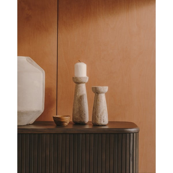 Kamenný svietnik na čajovú sviečku Magan – Kave Home-image-1