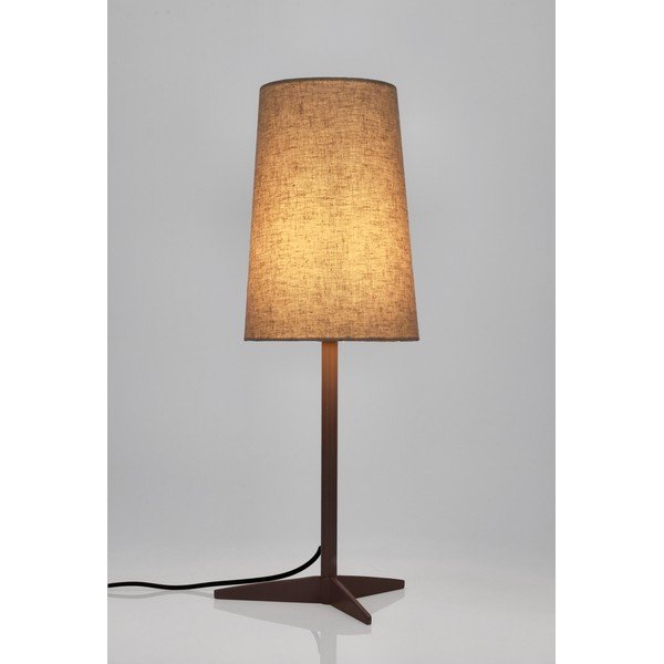 Béžová kovová stolová lampa s textilným tienidlom (výška  60 cm) Assam – Bizzotto-image-1