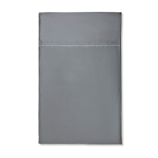 Sivé obliečky z bavlneného saténu Casa Di Bassi Basic, 135 × 200 cm