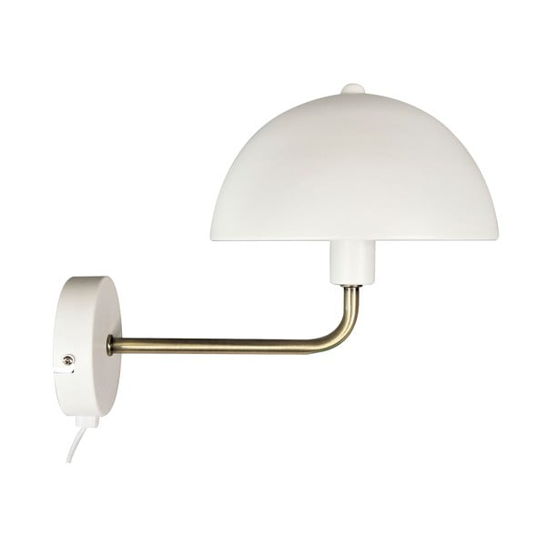 Nástenná lampa v bielo-zlatej farbe Leitmotiv Bonnet, výška 25 cm