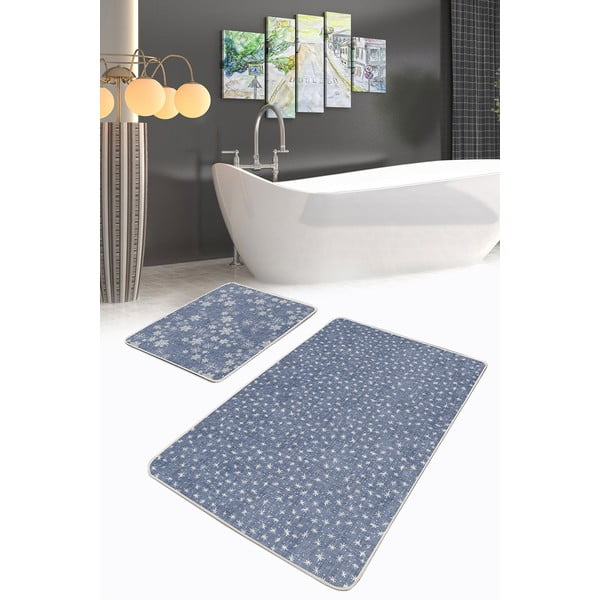 Modré kúpeľňové predložky v súprave 2 ks 100x60 cm - Minimalist Home World-image-2