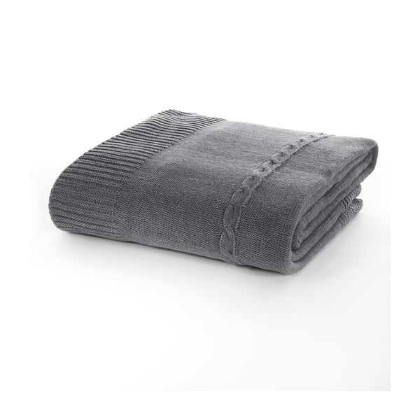 Pletená deka Fancy Grey, 130x170 cm