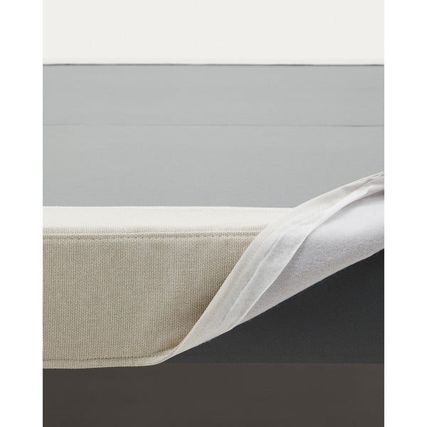 Béžová čalúnená dvojlôžková posteľ 180x200 cm Ofelia – Kave Home-image-3