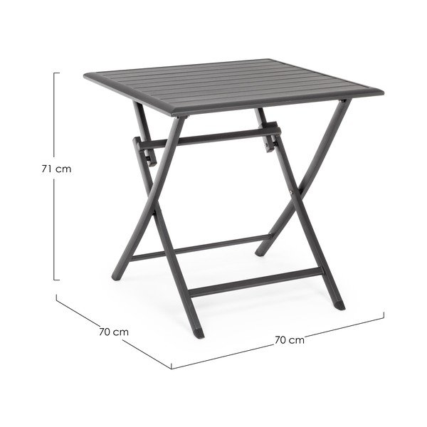 Hliníkový záhradný stolík 70x70 cm Elin – Bizzotto-image-3