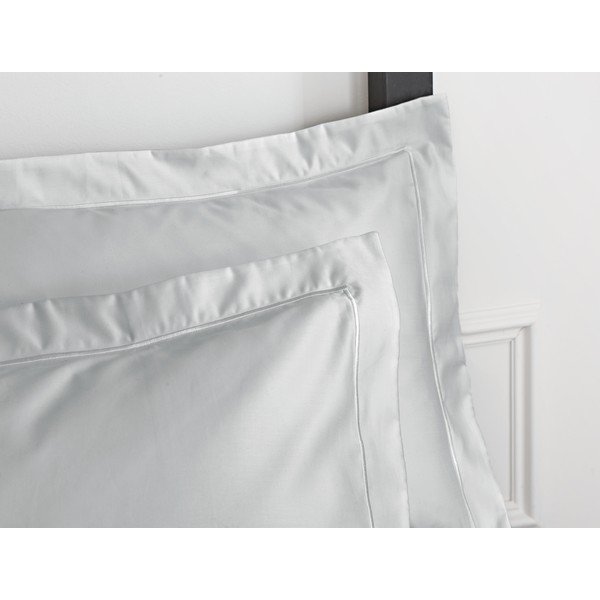 Sivá obliečka na vankúš z bavlneného saténu Bianca Oxford Luxury, 50 x 75 cm-image-1