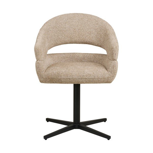 Béžové čalúnené jedálenské kreslo s podrúčkami Dover – House Nordic-image-2