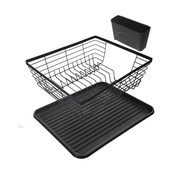 Čierny kovový odkvapkávač 36x30,5 cm Radka – Orion-image-4