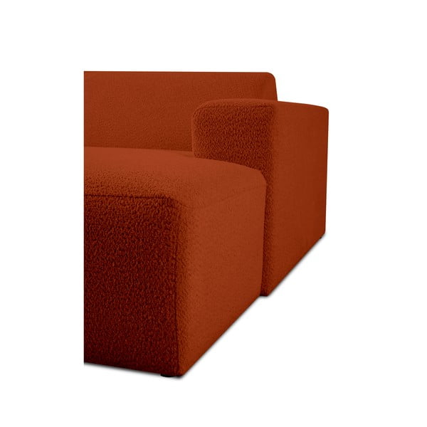 Modul pohovky z textílie buklé v tehlovej farbe (pravý roh) Roxy – Scandic-image-4