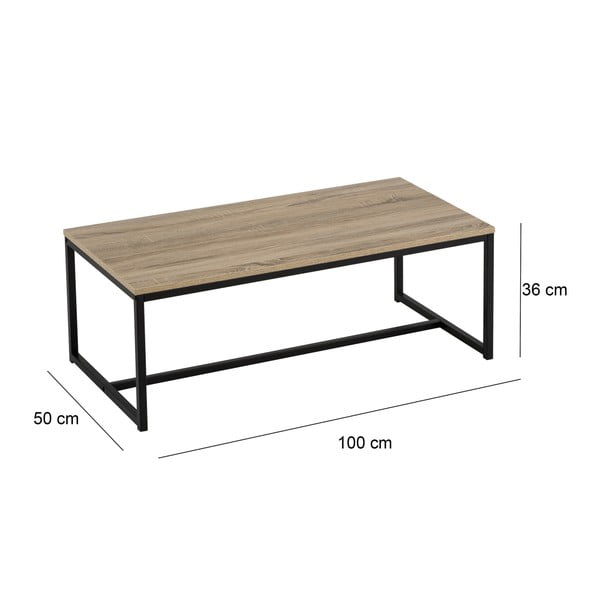 Konferenčný stolík v prírodnej farbe 50x100 cm Urban - Casa Selección-image-2