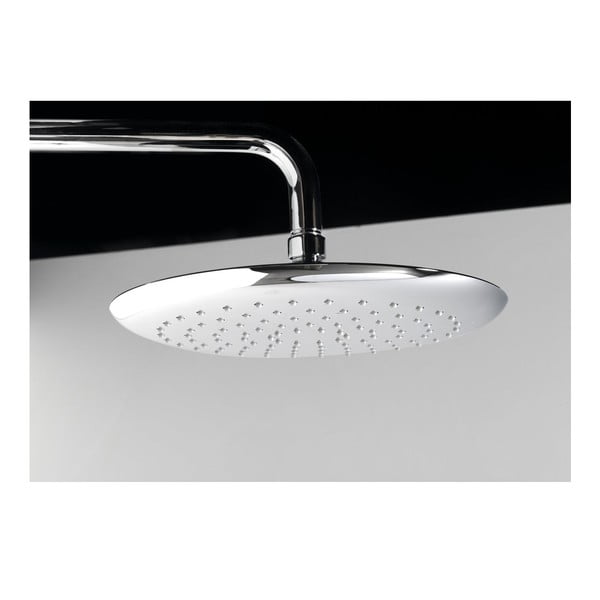 Mosadzná sprchová súprava v lesklo striebornej farbe s termostatickou batériou s hlavovou sprchou a ručnou sprchou 131 cm Solaris – Sapho-image-4