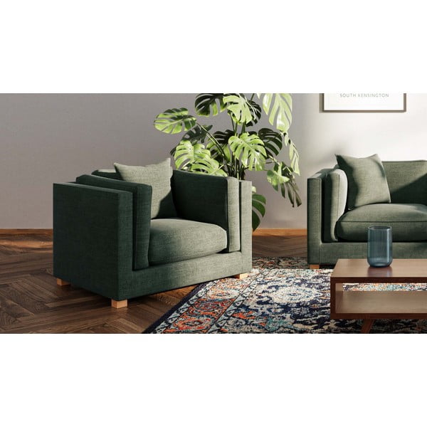 Zelené relaxačné kreslo Pomo – Ame Yens-image-3