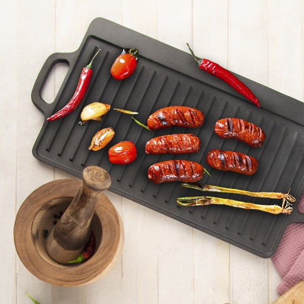 Liatinová grilovacia doska 23x45,5 cm LITINA – Orion-image-1