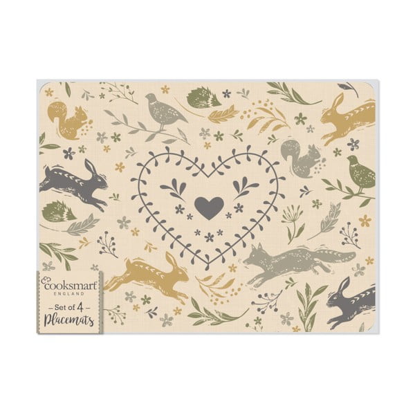 Korkové prestieranie 4 ks 29x21 cm Woodland - Cooksmart ®-image-2