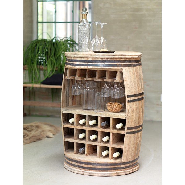 Vinotéka z mangového dreva Canett Barrel-image-1
