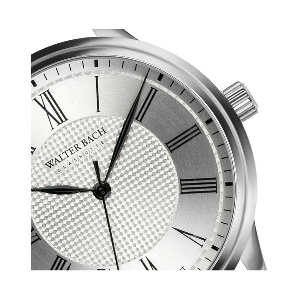 Pánske hodinky s čiernym remienkom z pravej kože Walter Bach Marrio-image-4