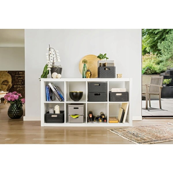 Béžový úložný košík z recyklovaného plastu Country - Rotho-image-1