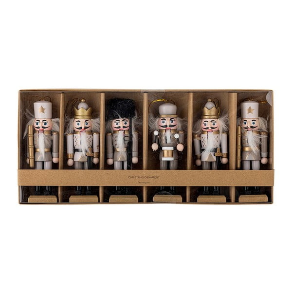 Drevené vianočné ozdoby v súprave 6 ks 13 cm Nikita – Bloomingville-image-2
