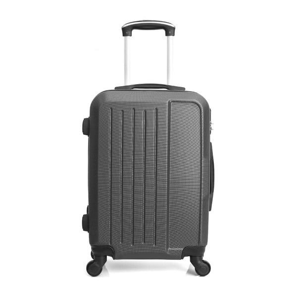 Tmavosivý cestovný kufor na kolieskach Hero Maroko, 37 l