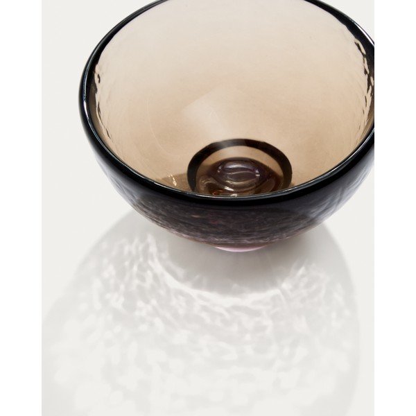 Hnedá sklenená miska Sileia – Kave Home-image-1