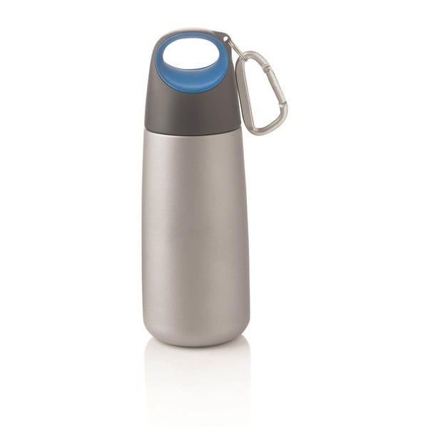 Modrá fľaša s karabínou XD Design Mini Bopp