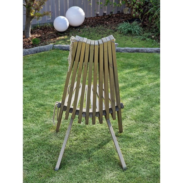 Sivé drevené záhradné kreslo Falun - Garden Pleasure-image-3