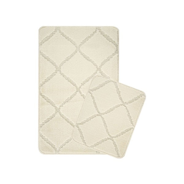 Krémové kúpeľňové predložky v súprave 2 ks 50x80 cm Cizgili – Foutastic