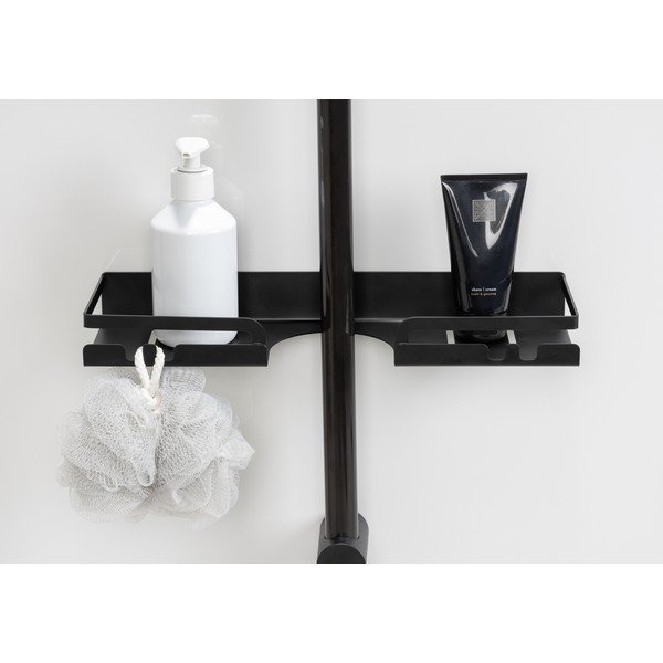 Čierna samodržiaca kúpeľňová polička z nerezovej ocele Altarella - Wenko-image-1
