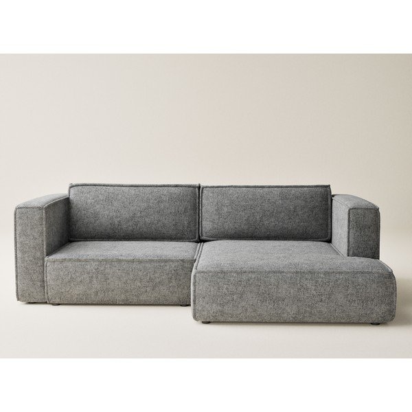 Sivá ženilková rozkladacia/s úložným priestorom rohová pohovka (pravý roh/s leňoškou) Velto – Maison de Rêve-image-2