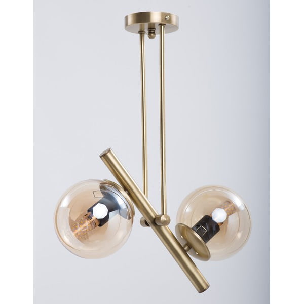 Stropné svietidlo v zlatej farbe so skleneným tienidlom ø 15 cm Libra – Squid Lighting-image-2