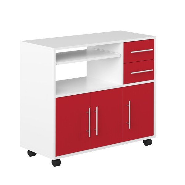 Červená komoda na kolieskach Symbiosis Marius-image-2