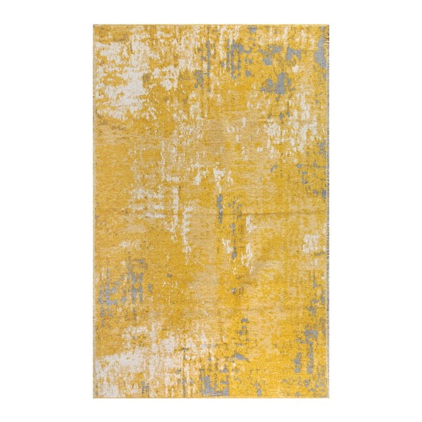 Obojstranný žlto-sivý koberec Vitaus Dinah, 77 x 200 cm