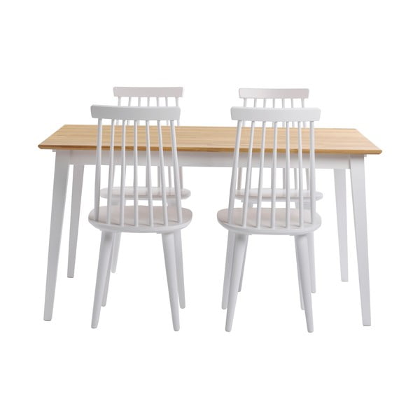 Dubový jedálenský stôl s bielymi nohami Rowico Mimi, 140 x 90 cm-image-4