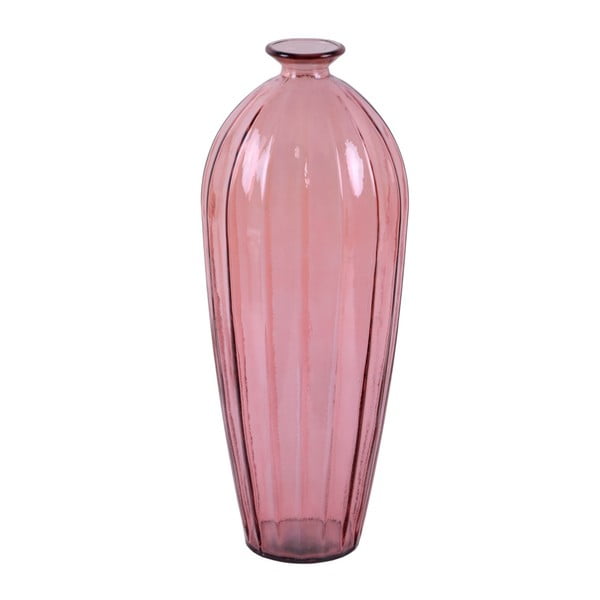 Ružová váza z recyklovaného skla Ego Dekor Etnico, výška 56 cm