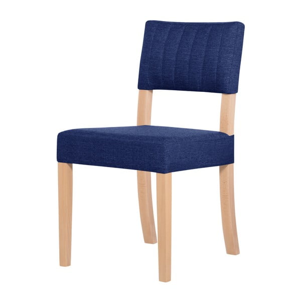 Modrá stolička s hnedými nohami Ted Lapidus Maison Néroli
