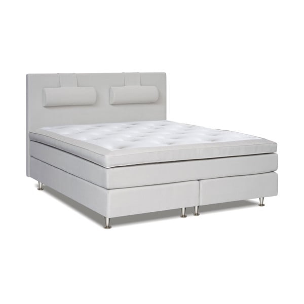 Svetlosivá posteľ s matracom Gemega Hilton, 120x200 cm